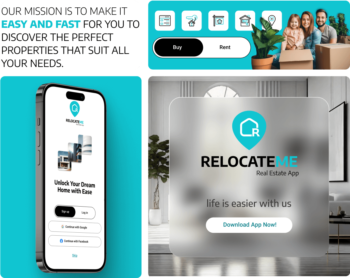 RelocateMe mockups