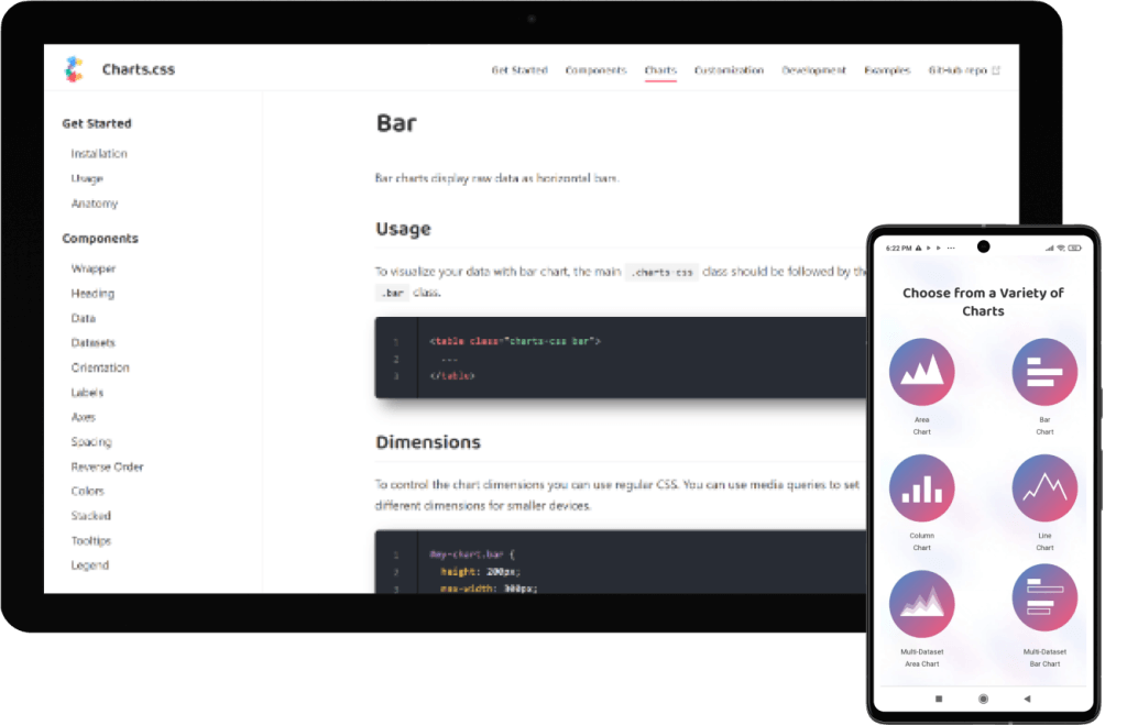 Charts.CSS design solution